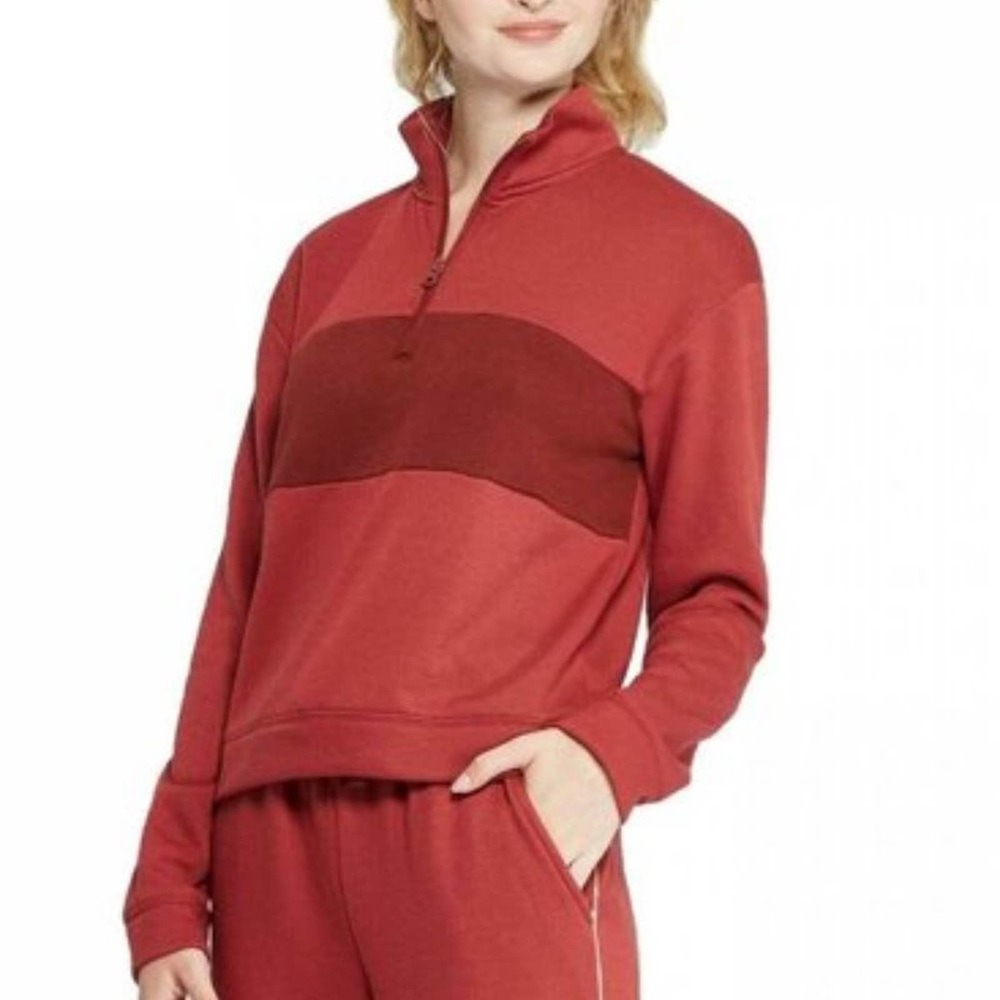 Colsie Colorblock Quarter Zip Fleece Pullover